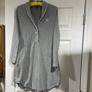 Gray Long Sleeve Nightshirt